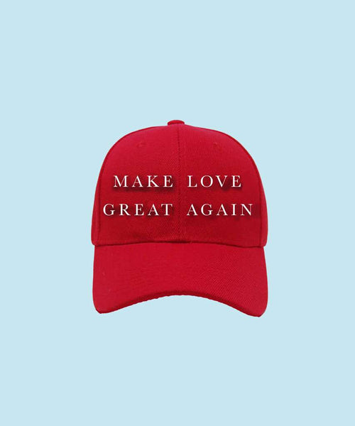 "NOT MAGA" MAKE LOVE GREAT AGAIN HAT (Embroidered)